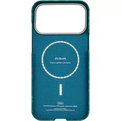 cumpără Husă pentru smartphone Pitaka Iphone 17 Pro Max Ultra-Slim (Monogram-Gold/Green) (KI1701PTKP) în Chișinău 