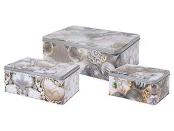 Набор коробок рождеств 3шт, 16X11/20X13/22X16cm "Шары"
