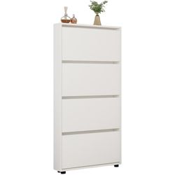 купить Полка для обуви Mobildor-Lux Leo Slim 50x16x164H cm White в Кишинёве 