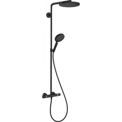Sistema de dus hansgrohe Raindance Select S Showerpipe 240 1jet PowderRain cu termostat, Matt Black
