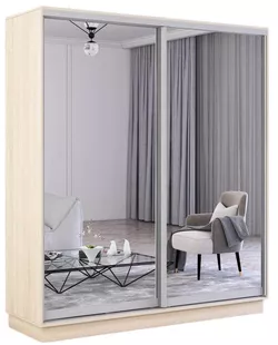 купить Шкаф Mobildor-Lux Fox uși glisante din oglinzi (170x60x200H cm) Sonoma в Кишинёве 