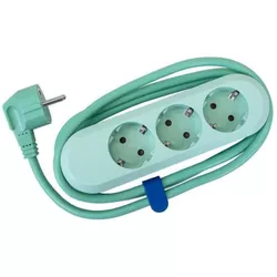 купить Удлинитель электрический BACHMANN 387.2702 smart 3xSchuko 1.5m h05vv-f 3g 1.50 nedem, verde в Кишинёве 