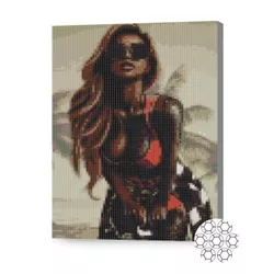 купить Картина по номерам Art Gallery XQB77458 Mozaic cu diamante 30x40cm Fata frumoasa в Кишинёве 