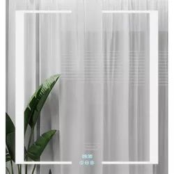 cumpără Oglindă baie Bayro Sirius 700x800 LED 3C touch c подогревом, часами и термометром (126634) în Chișinău 