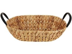 Cos impletit din trestie 35X25cm, H8cm, cu manere