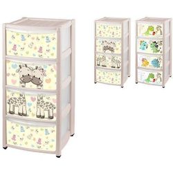 купить Комод Бытпласт 45667 Комод детский Пластишка 4 ящика, 39X37X79cm в Кишинёве 