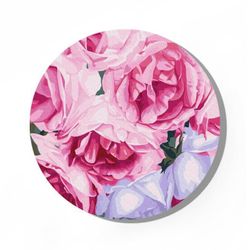 cumpără Tablou pe numere BrushMe RC00075M rotunda d30, Trandafiri roz în Chișinău 