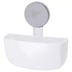 cumpără Accesoriu pentru baie Promstore 55598 Cos pentru baie Bathroom 16x7x17cm, alb, plastic în Chișinău 