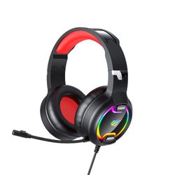 Gaming Headset Havit H2233d, 50mm driver, 20-20kHz, 32 Ohm, 119dB, 2.2m, 3.5mm+USB, RGB, Black
