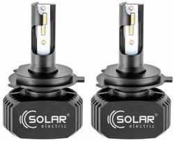купить Автомобильная лампа Solar H4 12/24V 6000K 5000Lm 40W CSP1860 2шт в Кишинёве 