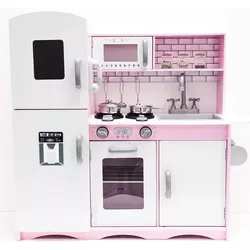 cumpără Bucătărie și veselă de jucărie Richi (63277) Bucatarie din lemn pentru fetite, cu sunete si lumini în Chișinău 