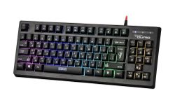 Gaming Keyboard & Mouse Qumo Pandemonium, Compact, Fn key, RGB, AntiGhosting, Black, USB