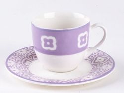 Cana pentru cafea 60ml cu farfurie Ambra, mov