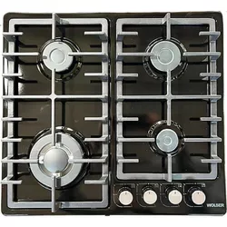 купить Встраиваемая поверхность газовая Wolser WL-TR 6400 Shiny black Turbo FFD в Кишинёве 
