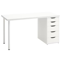 купить Офисный стол Ikea Lagkapten/Alex 140x60 White в Кишинёве 