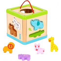 cumpără Jucărie Tooky Toy R25 /27 (70567) Cub-sorter cu animale din lemn TL642 în Chișinău 