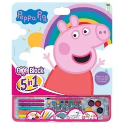 купить Набор для творчества As Kids 1023-62751 Set de desen Giga Block 5 în 1 Peppa Pig в Кишинёве 