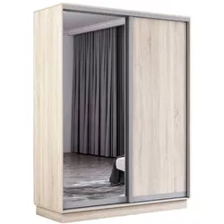 купить Шкаф Mobildor-Lux Раздвижные двери Fox из зеркала и ДСП (160x60x210H см) Sonoma в Кишинёве 