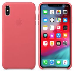 Original iPhone XS Max Leather Case, Pink
