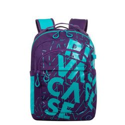 Backpack Rivacase 5430, for Laptop 15,6" & City bags, Violet/Aqua