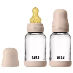 купить Поильник BIBS 5219244 Set 2 biberoane din sticla Blush cu tetina din latex flux lent, 120ml в Кишинёве 