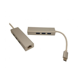 Ethernet Adapter USB3.1 TYPE C to RJ45 + 3 x USB2.0, APC-631029