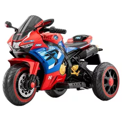 cumpără Mașină electrică pentru copii Richi (RT516) Motocicleta rosie-albastra pe acumulator pentru copii (56789) în Chișinău 