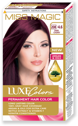 Краска для волос, SOLVEX Miss Magic Luxe Colors, 108 мл., 208 (4.6) - Тёмная вишня