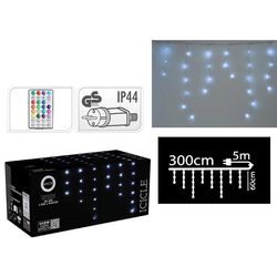 купить Гирлянда Promstore 20336 Luminite de Craciun Cortina, 85LED, alb, 3x0.6m, 8reg.+telecom. в Кишинёве 