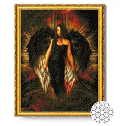 купить Картина по номерам Art Gallery GA82076 Mozaic cu diamante 40x50cm Inger intunecat в Кишинёве 