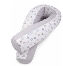 cumpără Pernă pentru gravide și mame care alăptează Veres VR 302.01.6 Подушка для кормления Comfort Long stars white-gray 170x52 în Chișinău 