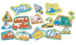 купить Головоломка Hape E1649 Set puzzle 15 în 1 Vehicule в Кишинёве 