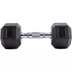 cumpără Ganteră LivePro 49884 Gantera Hex Rubber Dumbbell 2x30kg, LP8005/30/BK în Chișinău 