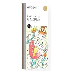 купить Набор для творчества Mideer MD4195 Cartea de colorat cu acuarele inclusă Grădină fermecată в Кишинёве 