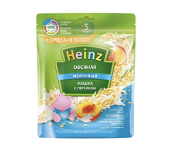 Овсяная кашка Heinz с молоком и персиком с Омега 3 (5+ мес) 200 г