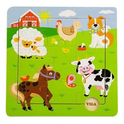 купить Головоломка Viga 50837 Discovery Puzzles Farm Animals в Кишинёве 