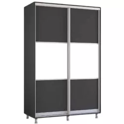 cumpără Dulap Mobildor-Lux Aron-P 1.0m-1.8m uși glisante din PAL orizontal (130x60x200H cm) Anthracite în Chișinău 