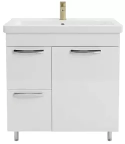 cumpără Dulap pentru lavoar Mashtab 11986 Agat cu 2 sertare+usa 80cm Alb în Chișinău 