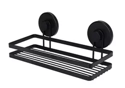 cumpără Raft de baie Holland 28973 Bathroom Solutions cu ventuze 25x10x9cm, neagra, metal în Chișinău 