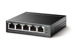 .5-port 10/100M TP-LINK PoE Switch, TL-SF1005LP, with 4 Port PoE, 41W Budget, steel case