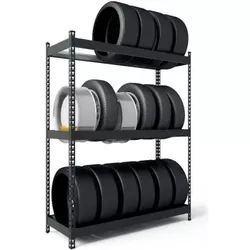 купить Cтеллаж складской Nex Home Raft metalic Titan 1680x1200x500mm, 3 niveluri MDF, Antracit в Кишинёве 