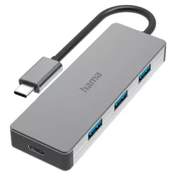 cumpără Adaptor IT Hama 200147 USB-C hub, 4 Ports, 2x USB-A, 2x USB-C, USB 3.2 Gen2, 10 Gbit/s, PD, alu în Chișinău 