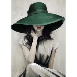 купить Картина Pereflex CA-18492 Canvas 70x100cm (ST725) Green Hat (085345) в Кишинёве 
