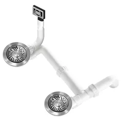 cumpără Sifon pentru chiuvetă bucătărie Helika-AquaSanita AQF-005V Stainless Steel + Plastic în Chișinău 