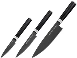 купить Набор ножей Samura MO-V Stonewash 3buc. (SM-0230B) в Кишинёве 