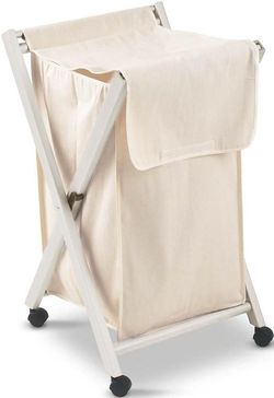 cumpără Coș pentru rufe Arredamenti Italia Banny, на колесиках, белый лак în Chișinău 