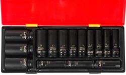cumpără Set de tubulare, bite, duze JTC JTC-K4151 1/2" ударные головки, глубоких 6 гран. в ложементе (15 ед.) în Chișinău 