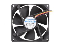 PC Case Fan Chieftec AF-1225S, 120x120x25 mm, 24-27 dB, 1350RPM, 55 CFM, 3pin/Molex