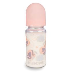 Стеклянная бутылочка Baby-Nova, широкое горлышко, круглая силиконовая соска, 230 мл