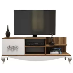 cumpără Comodă TV Trendy Sultan, Nuc, Alb 130x50x45cm în Chișinău 
